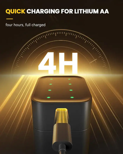 🏆Flash Sale⚡ 50K+ SOLD! Almost Gone-💥🎁 🔋Rechargeable AA/AAA Lithium Batteries with Charger
