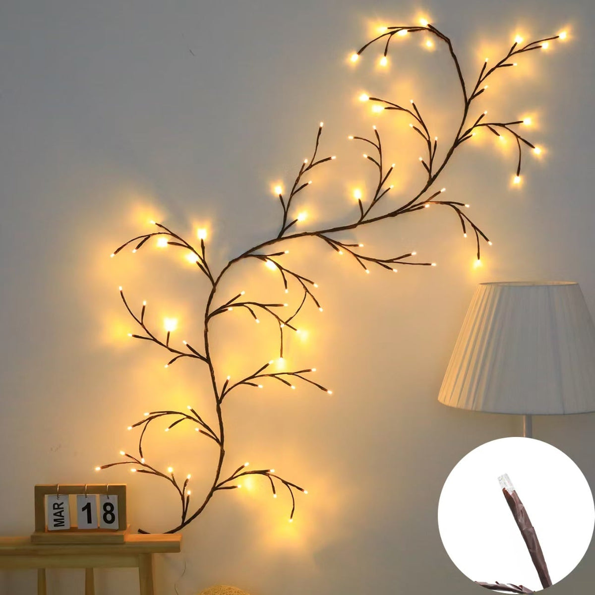 FlexiGlow Willow Vine Lights - Remote & USB