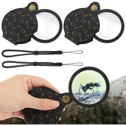 15X Foldable Pocket Magnifier – HD Optical Lens with ABS Protective Cover