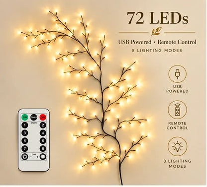 FlexiGlow Willow Vine Lights - Remote & USB